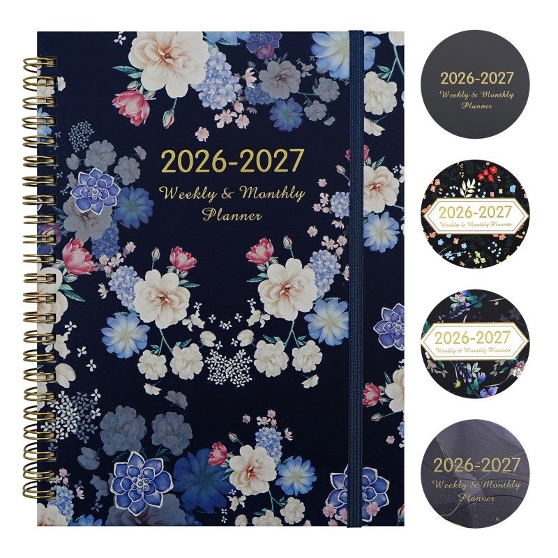 2026-2027 A5 Spiral Planner anteckningsbok