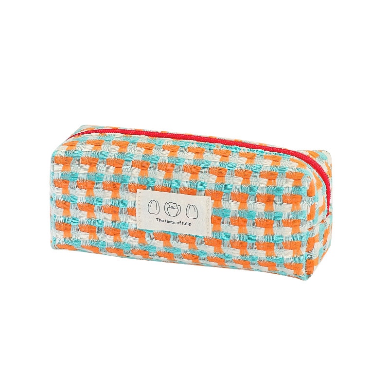 Rainbow Simple Woven Pencil Bag