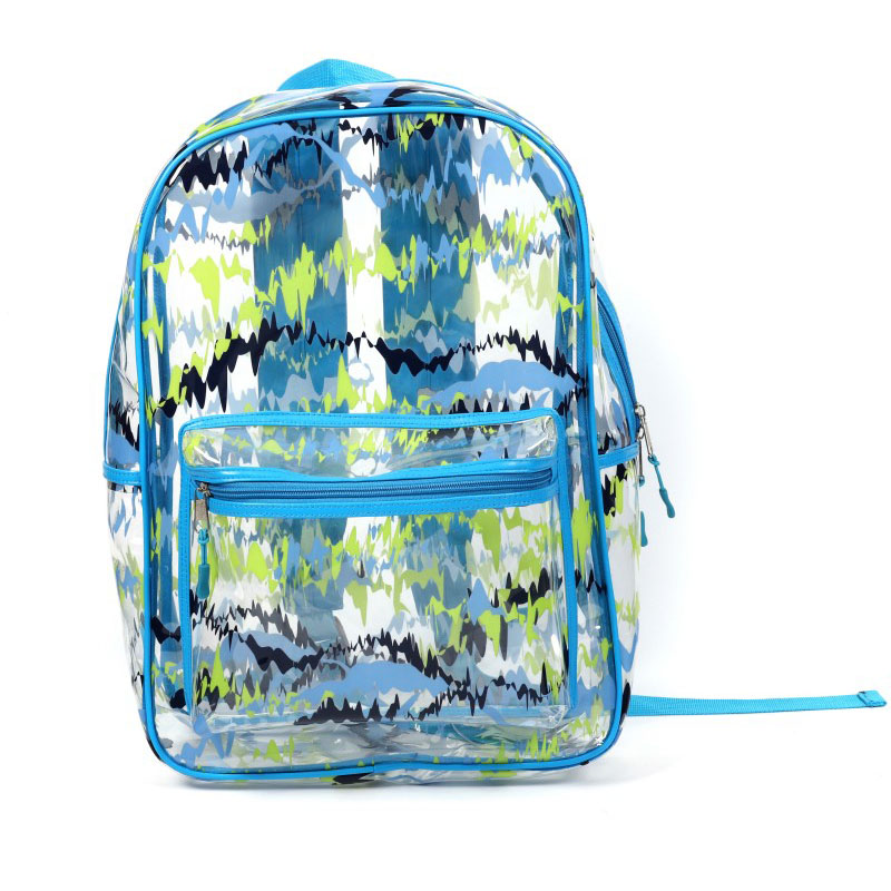Klassisk ryggsäck i transparent PVC